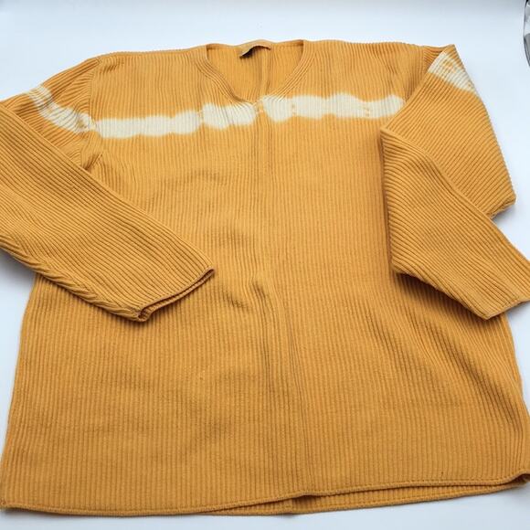 TAOS tye-die yellow unisex sweater EUC size Large - Picture 12 of 14